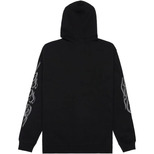 2026 DC Shoes Mens Side Flame Hoodie EDYSF03285 - Black